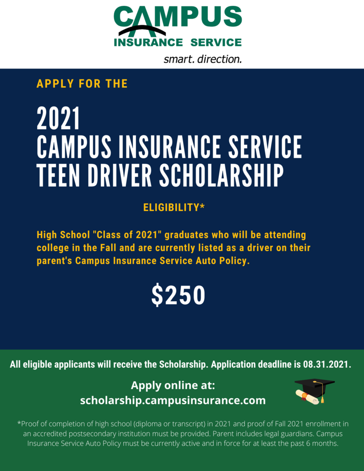 Apply for the 2021 Campus Insurance Service Teen Driver ...